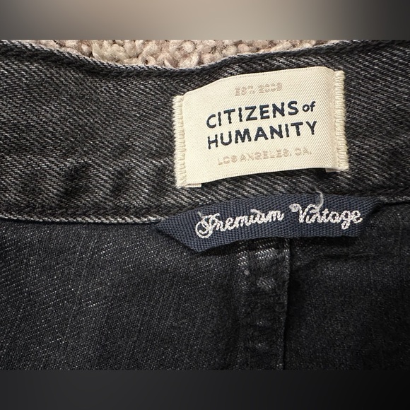 Citizens of Humanity Premium Annabelle Cut-Off Jean Short 100% Cotton Black - Picture 5 of 8